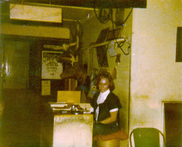 Folk Centre - Gwen on the door