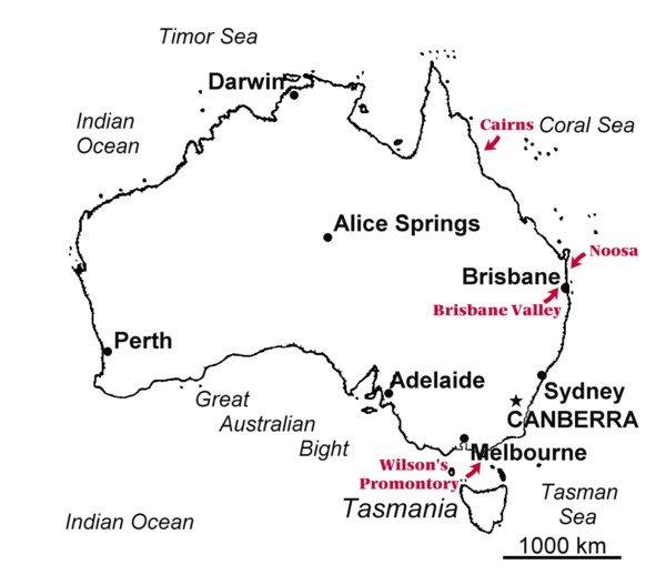 map of Australia